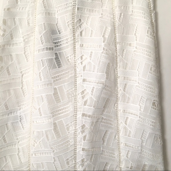 Bebe Giselle Geo Embroidered White Skirt - Picture 6 of 6